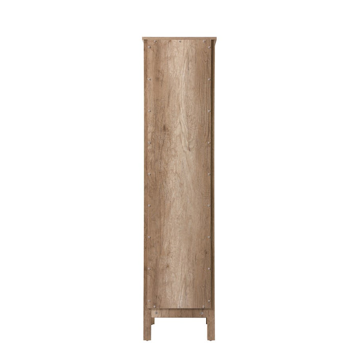 Elegant Lighting Adian 16" Bathroom Storage Cabinet, Natural Oak