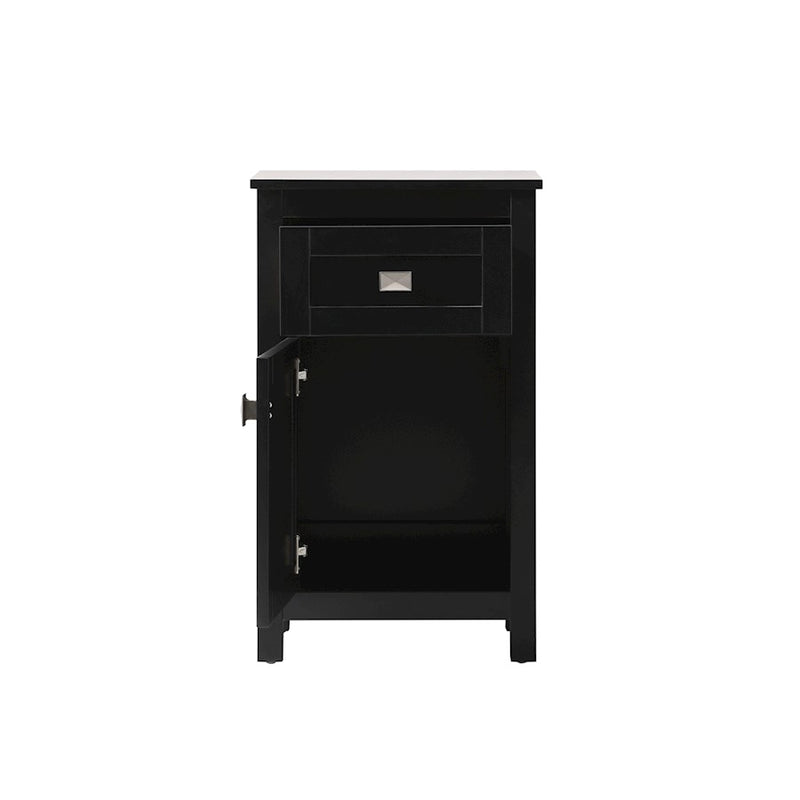 Elegant Lighting Adian 18" Bathroom Storage Cabinet, Black
