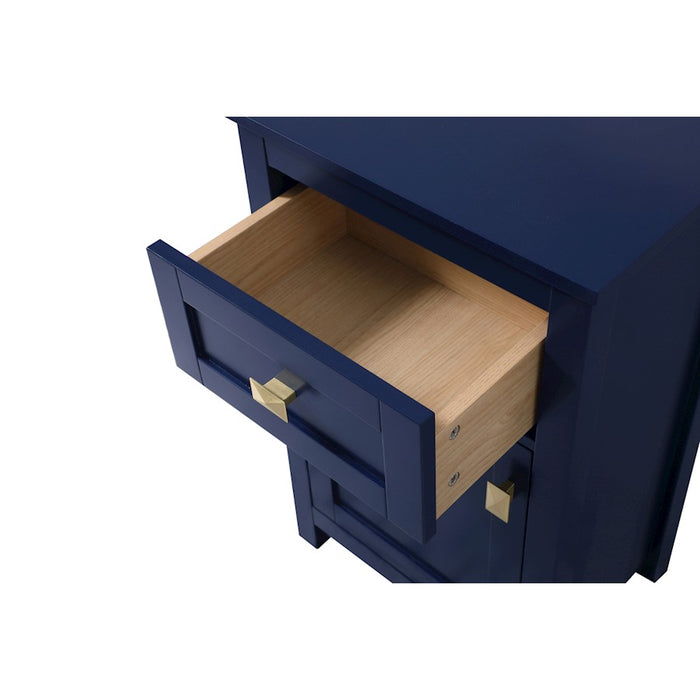 Elegant Lighting Adian 18" Bathroom Storage Cabinet, Blue