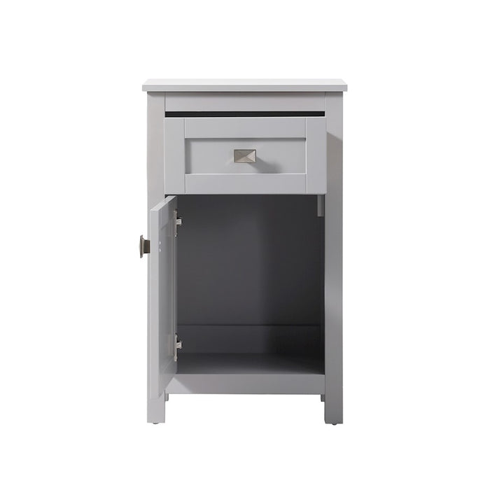 Elegant Lighting Adian 18" Bathroom Storage Cabinet, Grey