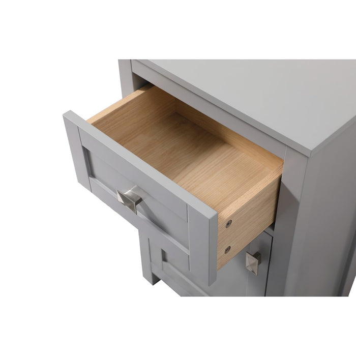 Elegant Lighting Adian 18" Bathroom Storage Cabinet, Grey