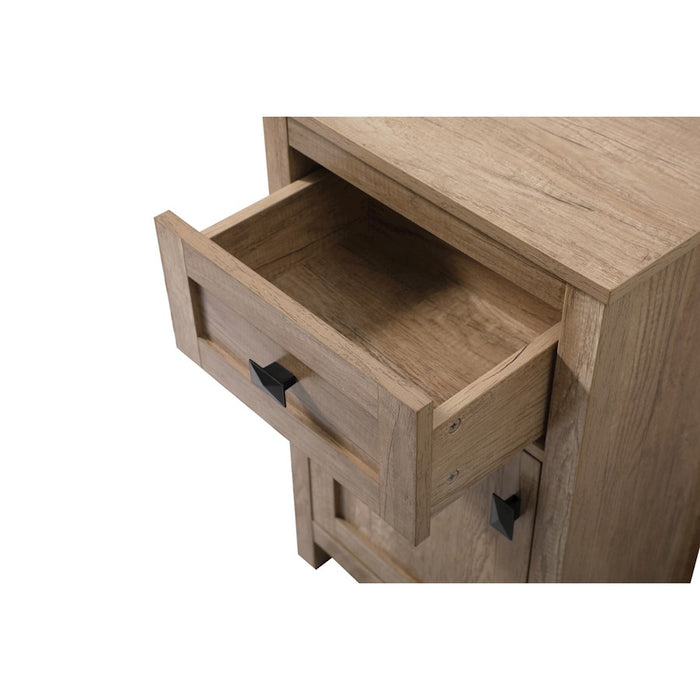 Elegant Lighting Adian 18" Bathroom Storage Cabinet, Natural Oak