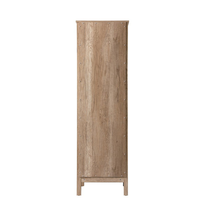 Elegant Lighting Adian 20" Bathroom Storage Cabinet, Natural Oak
