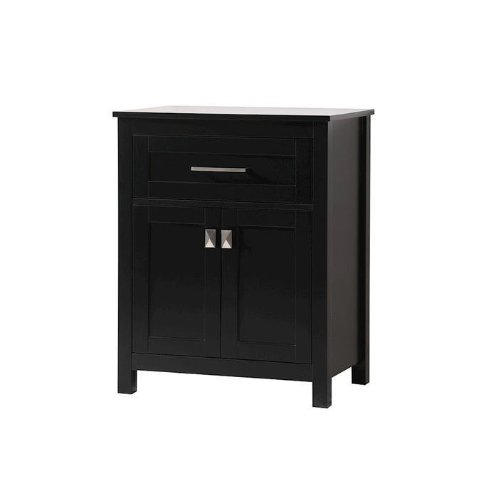 Elegant Lighting Adian 24" Bathroom Storage Cabinet, Black