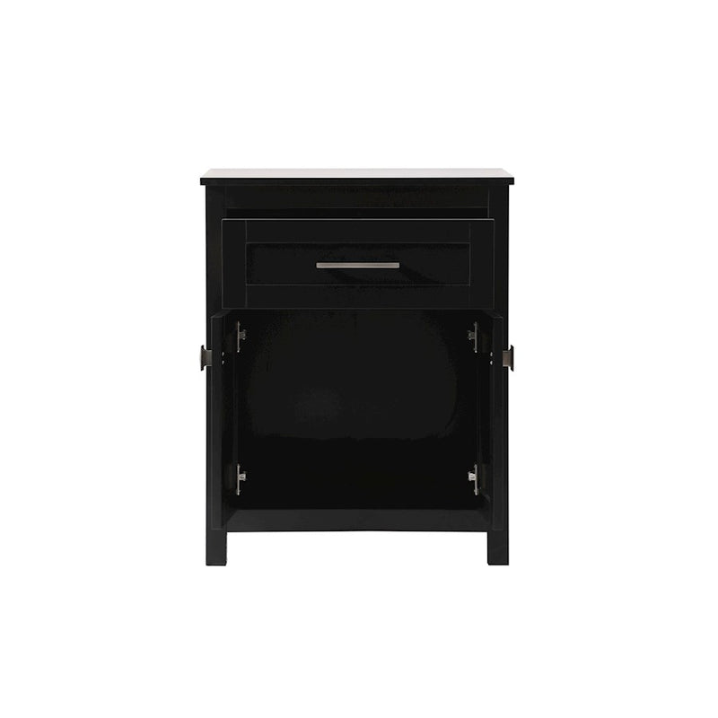 Elegant Lighting Adian 24" Bathroom Storage Cabinet, Black