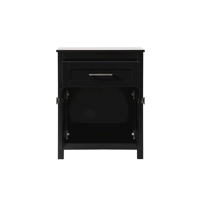 Elegant Lighting Adian 24" Bathroom Storage Cabinet, Black
