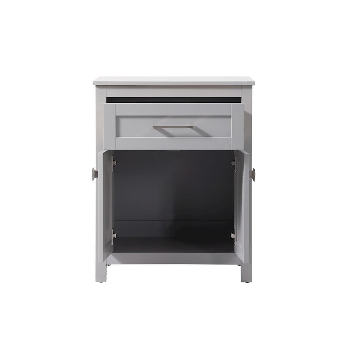 Elegant Lighting Adian 24" Bathroom Storage Cabinet, Grey