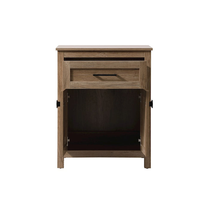 Elegant Lighting Adian 24" Bathroom Storage Cabinet, Natural Oak