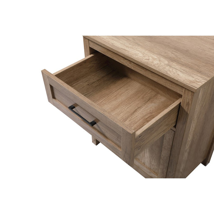 Elegant Lighting Adian 24" Bathroom Storage Cabinet, Natural Oak