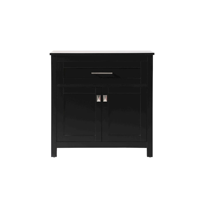Elegant Lighting Adian 30" Bathroom Storage Cabinet, Black - SC013030BK