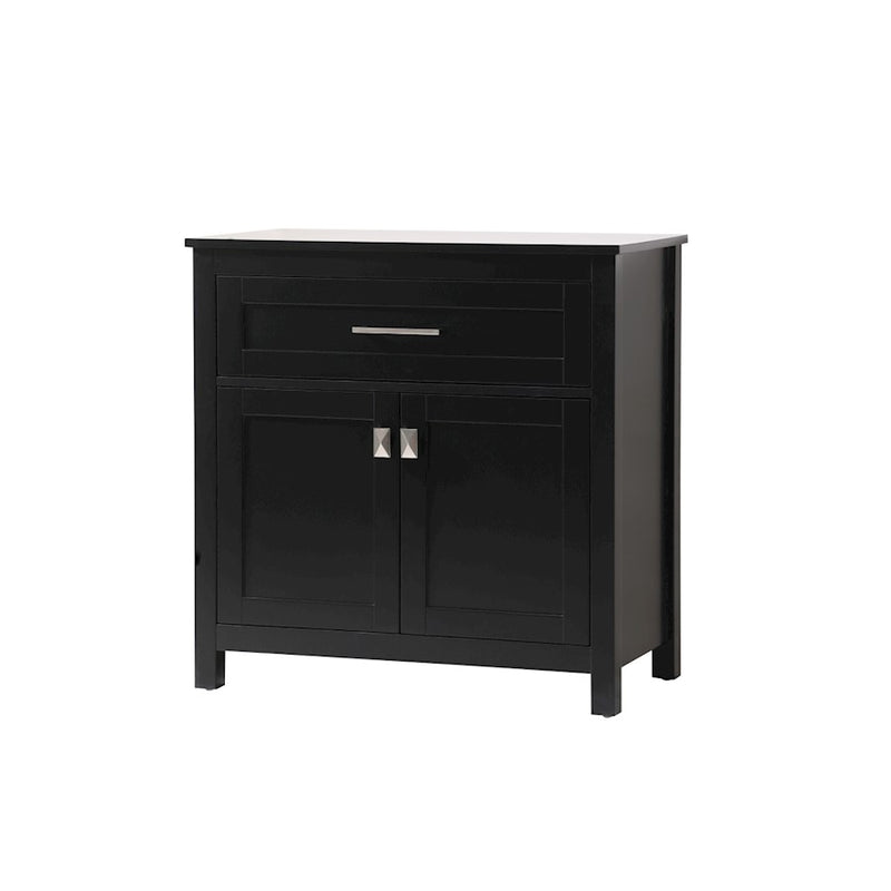 Elegant Lighting Adian 30" Bathroom Storage Cabinet, Black