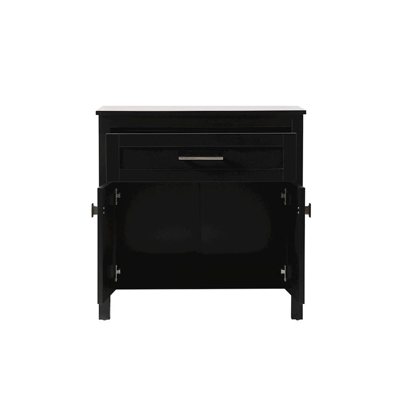 Elegant Lighting Adian 30" Bathroom Storage Cabinet, Black