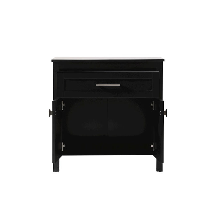 Elegant Lighting Adian 30" Bathroom Storage Cabinet, Black