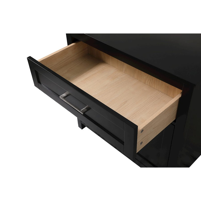 Elegant Lighting Adian 30" Bathroom Storage Cabinet, Black