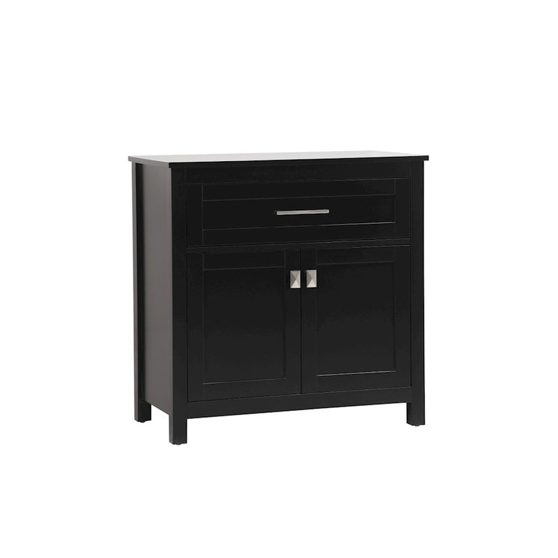 Elegant Lighting Adian 30" Bathroom Storage Cabinet, Black