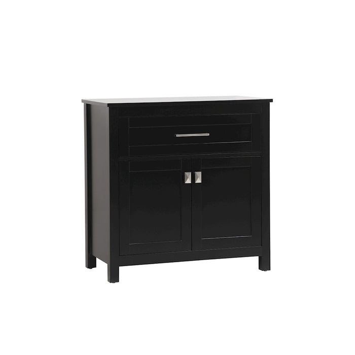 Elegant Lighting Adian 30" Bathroom Storage Cabinet, Black