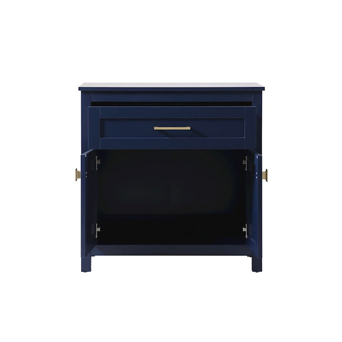 Elegant Lighting Adian 30" Bathroom Storage Cabinet, Blue