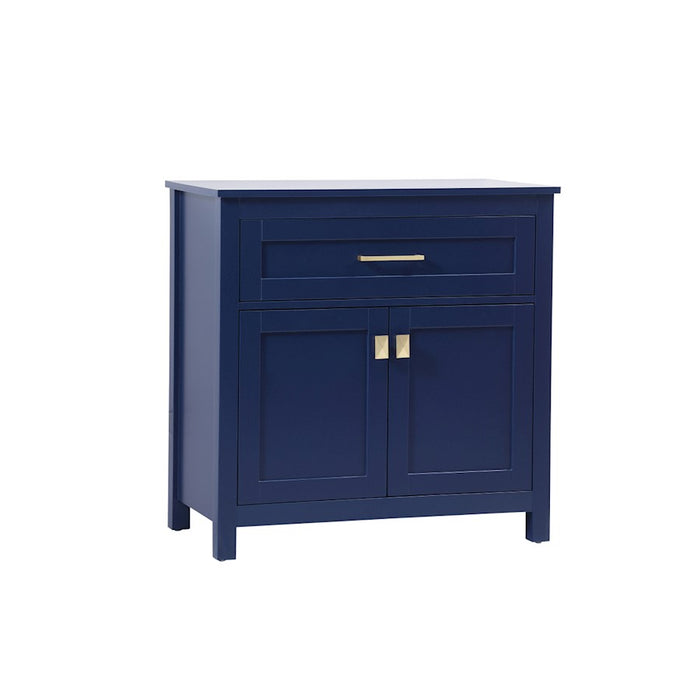 Elegant Lighting Adian 30" Bathroom Storage Cabinet, Blue