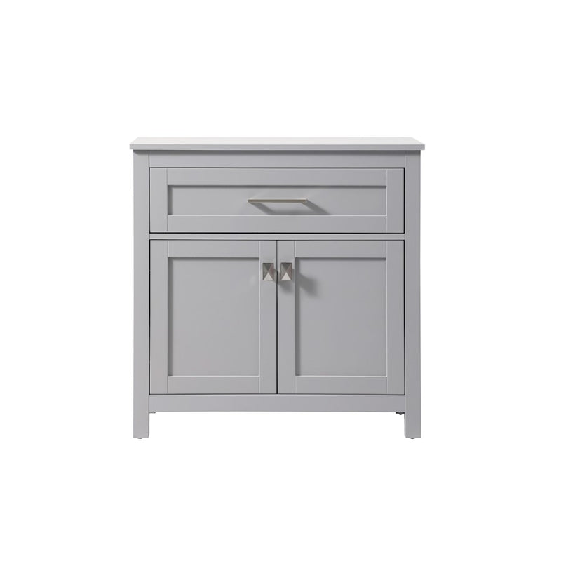 Elegant Lighting Adian 30" Bathroom Storage Cabinet, Grey - SC013030GR