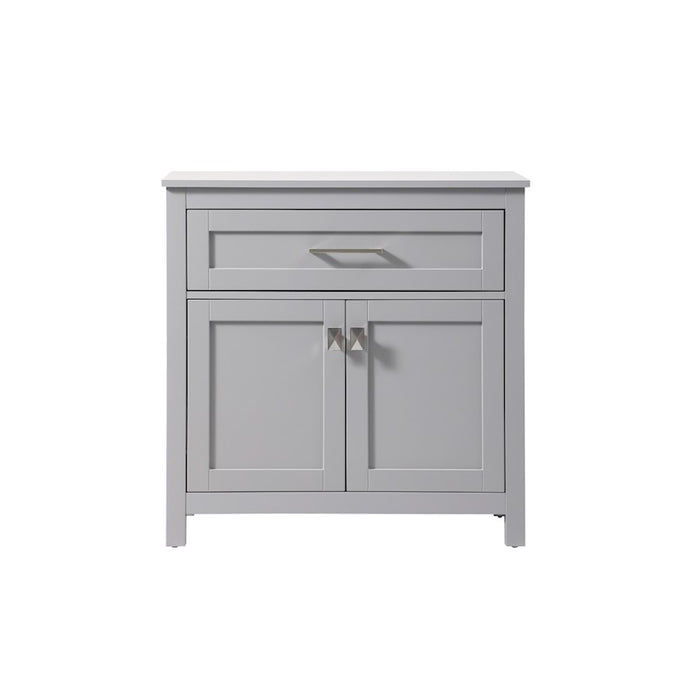 Elegant Lighting Adian 30" Bathroom Storage Cabinet, Grey - SC013030GR