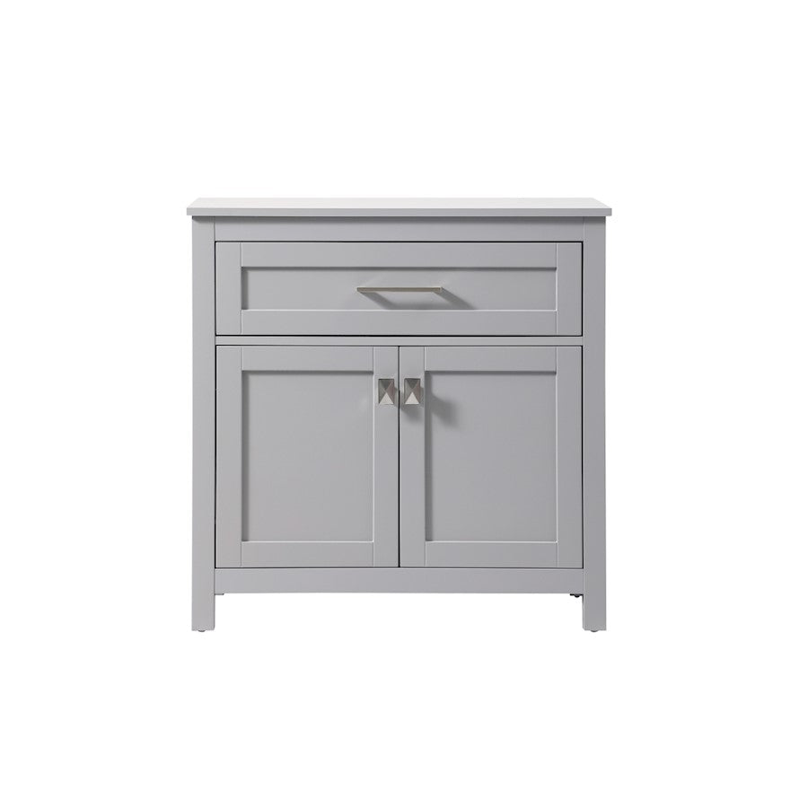 Elegant Lighting Adian 30" Bathroom Storage Cabinet, Grey - SC013030GR