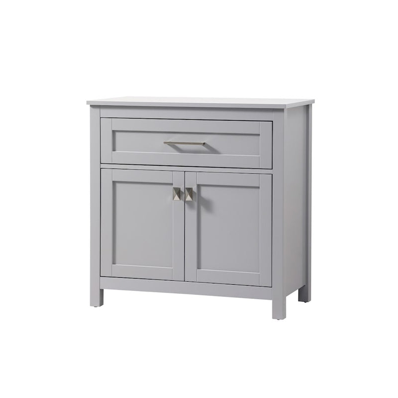 Elegant Lighting Adian 30" Bathroom Storage Cabinet, Grey