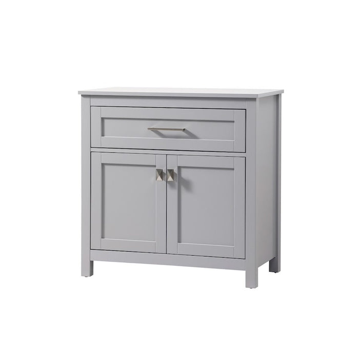 Elegant Lighting Adian 30" Bathroom Storage Cabinet, Grey