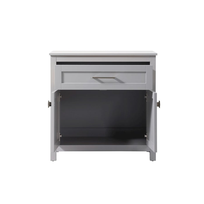 Elegant Lighting Adian 30" Bathroom Storage Cabinet, Grey