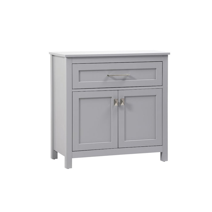 Elegant Lighting Adian 30" Bathroom Storage Cabinet, Grey