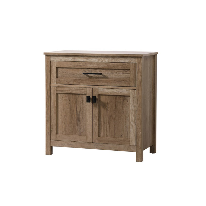 Elegant Lighting Adian 30" Bathroom Storage Cabinet, Natural Oak