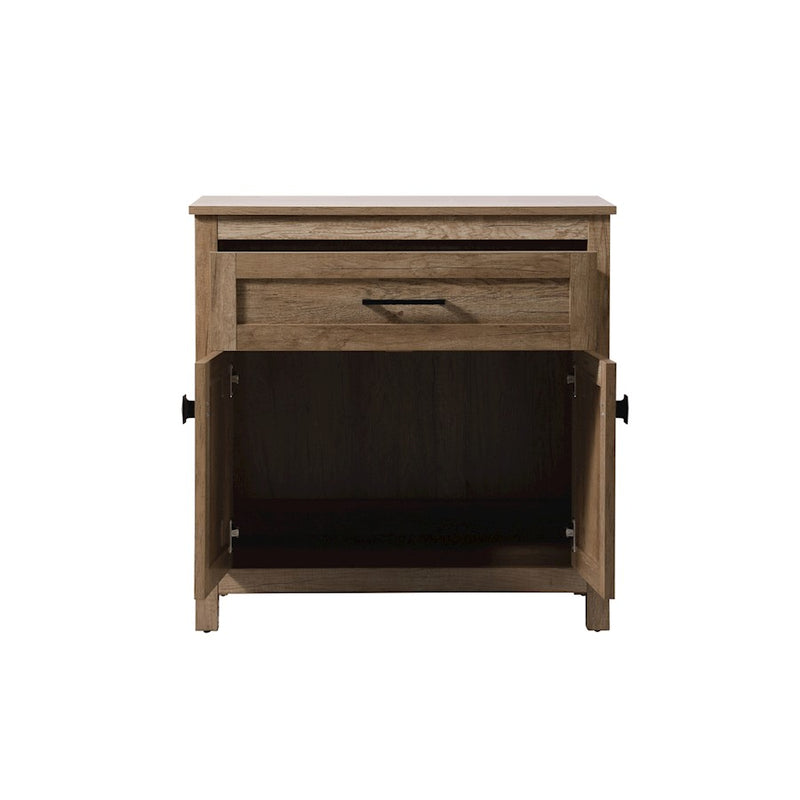 Elegant Lighting Adian 30" Bathroom Storage Cabinet, Natural Oak