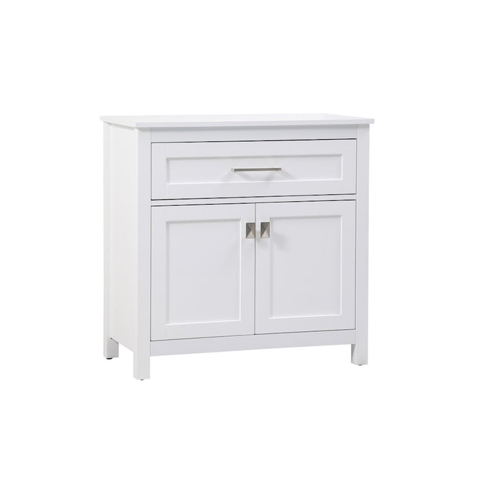 Elegant Lighting Adian 30" Bathroom Storage Cabinet, White