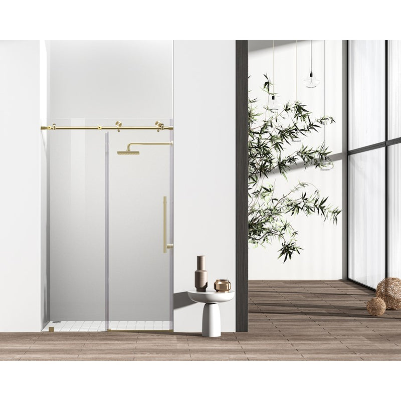 Elegant Kitchen/Bath Raleigh 48" Shower Door, Brushed Gold - SD101-4876BGD