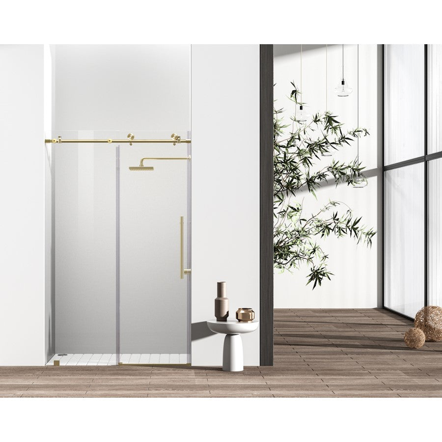 Elegant Kitchen/Bath Raleigh 48" Shower Door, Brushed Gold - SD101-4876BGD