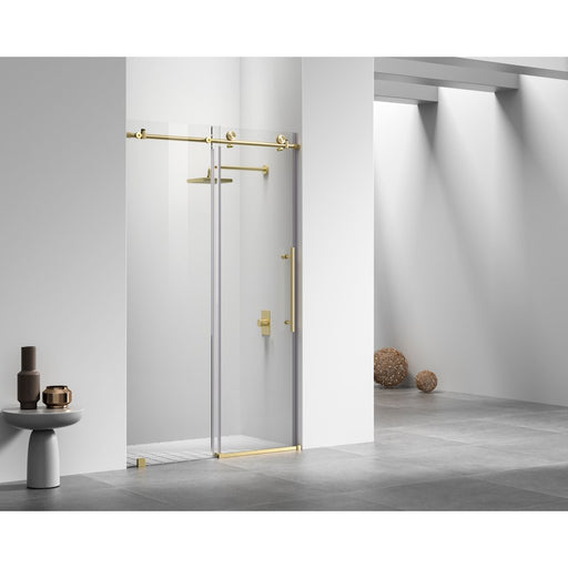 Elegant Kitchen/Bath Raleigh 48" Shower Door, Brushed Gold