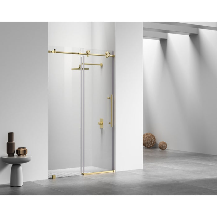 Elegant Kitchen/Bath Raleigh 48" Shower Door, Brushed Gold