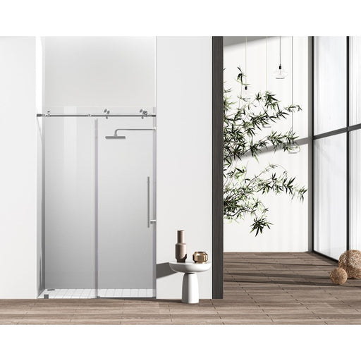 Elegant Kitchen/Bath Raleigh 48" Shower Door, Brushed Nickel - SD101-4876BNK
