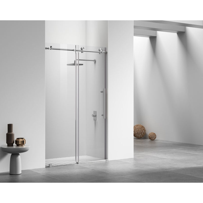 Elegant Kitchen/Bath Raleigh 48" Shower Door, Brushed Nickel
