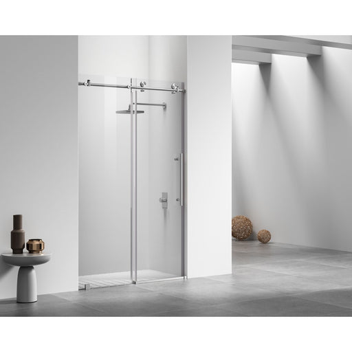 Elegant Kitchen/Bath Raleigh 48" Shower Door, Brushed Nickel