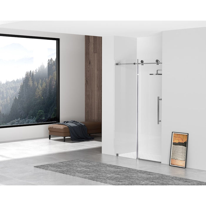 Elegant Kitchen/Bath Raleigh 48" Shower Door, Polished Chrome