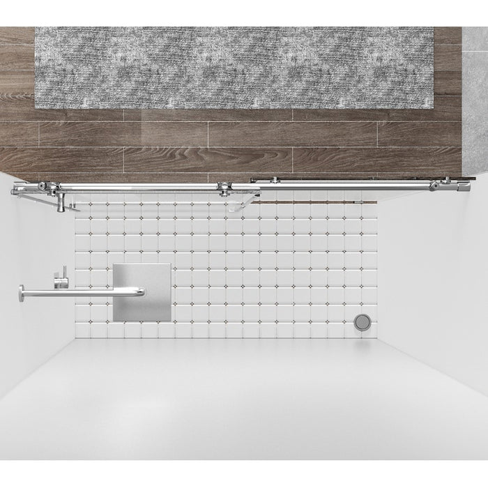 Elegant Kitchen/Bath Raleigh 48" Shower Door, Polished Chrome