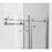 Elegant Kitchen/Bath Raleigh 48" Shower Door, Polished Chrome