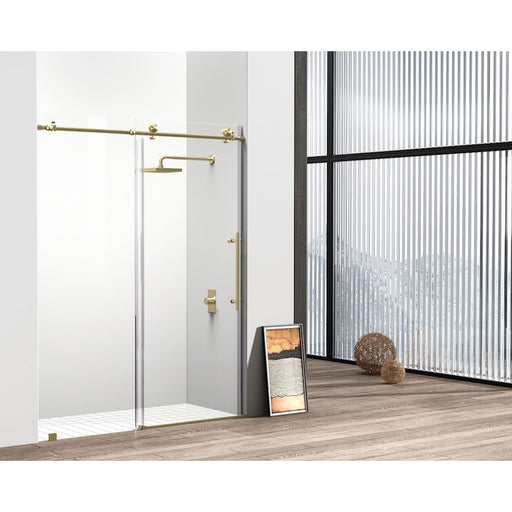 Elegant Kitchen/Bath Raleigh 60" Shower Door, Brushed Gold