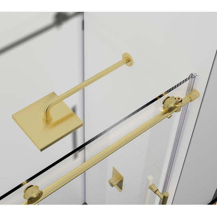 Elegant Kitchen/Bath Raleigh 60" Shower Door, Brushed Gold