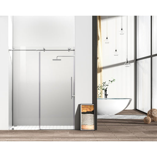 Elegant Kitchen/Bath Raleigh 60" Shower Door, Brushed Nickel - SD101-6076BNK
