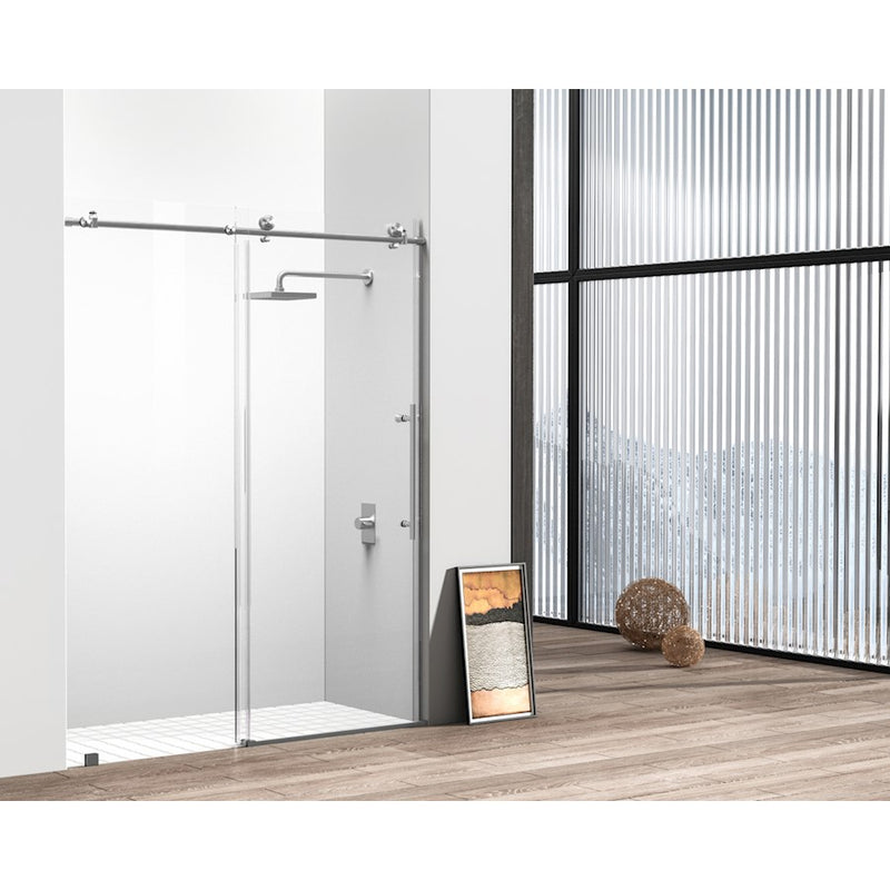 Elegant Kitchen/Bath Raleigh 60" Shower Door, Brushed Nickel