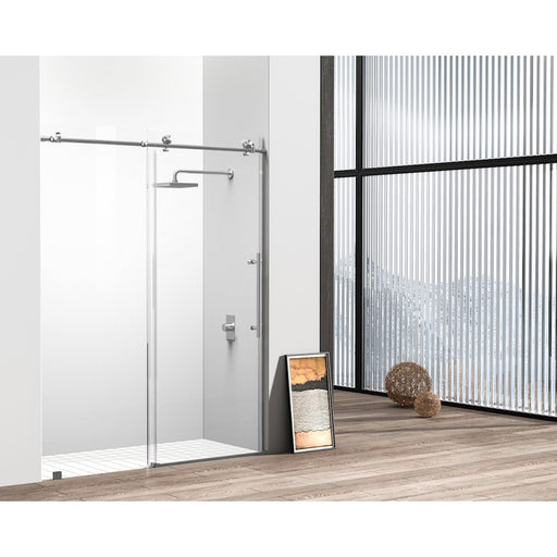 Elegant Kitchen/Bath Raleigh 60" Shower Door, Brushed Nickel