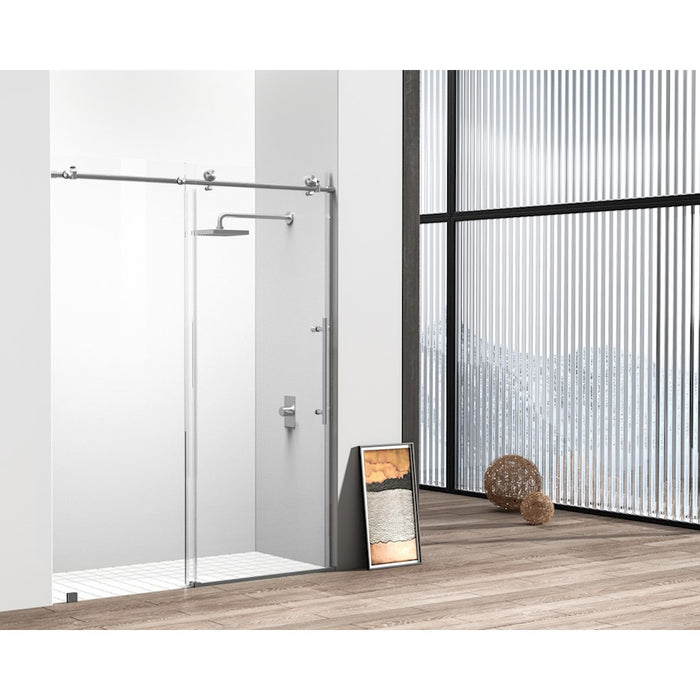 Elegant Kitchen/Bath Raleigh 60" Shower Door, Brushed Nickel
