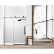 Elegant Kitchen/Bath Raleigh 60" Shower Door, Matte Black - SD101-6076MBK