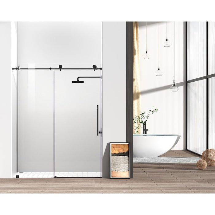 Elegant Kitchen/Bath Raleigh 60" Shower Door, Matte Black - SD101-6076MBK